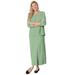 Plus Size Women's Lettuce Trim Knit Jacket Dress by Woman Within in Sage (Size 14/16)