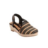 Women's The Clea Espadrille by Comfortview in Black Natural (Size 10 1/2 M)
