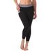 Plus Size Women's Luxe Body Control Top Leggings by Leading Lady in Jet Black Heather Grey (Size M)