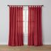 Wide Width Poly Cotton Canvas Tab-Top Panel by BrylaneHome in Burgundy (Size 48" W 84" L) Window Curtain