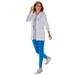 Plus Size Women's Zip Front Tunic Hoodie Jacket by Woman Within in White (Size 2X)
