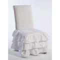 3-Tier Ruffled Dining Chair Slipcover by Classic Slipcovers in White (Size DINING CHR)