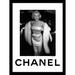 Chanel Marilyn Monroe Glamour 14x18 Framed Print by Venice Beach Collections Inc in Black White