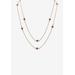 Women's Gold Tone Endless 48" Necklace with Princess Cut Birthstone by PalmBeach Jewelry in October