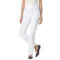 Plus Size Women's Flex-Fit Pull-On Straight-Leg Jean by Woman Within in White (Size 14 WP) Jeans