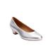 Wide Width Women's The Vida Pump by Comfortview in Silver (Size 9 1/2 W)