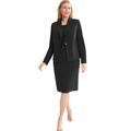 Plus Size Women's 2-Piece Stretch Crepe Single-Breasted Jacket Dress by Jessica London in Black (Size 18 W) Suit