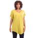 Plus Size Women's Ruched-Sleeve Ultra Femme Tunic by Roaman's in Lemon Mist (Size 26/28) Long Shirt
