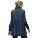 Plus Size Women's Pleat-Back Denim Jacket by Woman Within in Indigo (Size 5X)