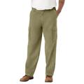 Men's Big & Tall Boulder Creek® Renegade Side-Elastic Waist Cargo Pants by Boulder Creek in British Khaki (Size 58 38)