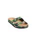 Women's The Maxi Footbed Sandal by Comfortview in Black Floral (Size 10 1/2 M)