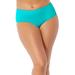 Plus Size Women's Mid-Rise Full Coverage Swim Brief by Swimsuits For All in Happy Turq (Size 16)