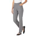 Plus Size Women's Flex-Fit Pull-On Straight-Leg Jean by Woman Within in Grey Denim (Size 36 T) Jeans