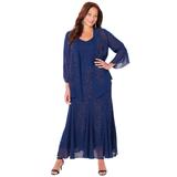 Plus Size Women's Masquerade Beaded Dress Set by Catherines in Mariner Navy (Size 24 W)