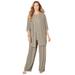 Plus Size Women's 3-Piece Lace Gala Pant Suit by Catherines in Chai Latte (Size 28 WP)