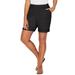 Plus Size Women's Knit Waist Cargo Short by Catherines in Black (Size 5X)