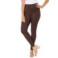 Plus Size Women's Ultra-Knit Ponte Legging by Catherines in Chocolate Ganache (Size 5X)