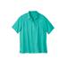 Men's Big & Tall KS Island Solid Rayon Short-Sleeve Shirt by KS Island in Tidal Green (Size 6XL)