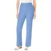 Plus Size Women's Straight Leg Linen Pant by Woman Within in French Blue (Size 26 W)