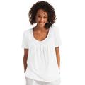 Plus Size Women's Crochet-Trim Knit Top by Woman Within in White (Size 30/32) Shirt