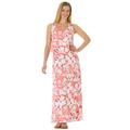 Plus Size Women's Layered Popover Maxi Dress by Woman Within in Light Ruby Floral (Size L)