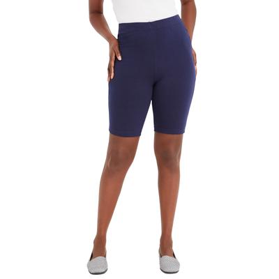 Plus Size Women's Everyday Stretch Cotton Bike Short by Jessica London in Navy (Size 12)