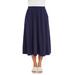 Plus Size Women's Soft Ease Midi Skirt by Jessica London in Navy (Size 26/28)