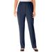 Plus Size Women's Elastic-Waist Soft Knit Pant by Woman Within in Navy (Size 38 W)