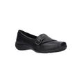 Extra Wide Width Women's Cinnamon Slip On by Easy Street in Black Croco (Size 7 WW)