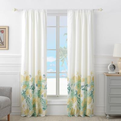 Grand Bahama Curtain Panel by Greenland Home Fashions in White