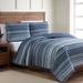 Estate Collection Taj Quilt by American Home Fashion in Blue (Size FL/QUE)