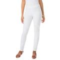 Plus Size Women's Stretch Denim Skinny Jegging by Jessica London in White (Size 12 W) Stretch Pants