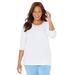 Plus Size Women's Suprema® Strappy Neckline Top by Catherines in White (Size 4X)
