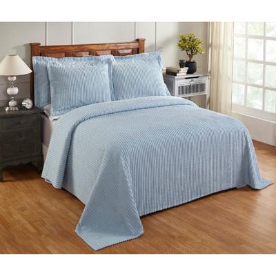 Better Trends Jullian Collection in Bold Stripes Design Bedspread by Better Trends in Blue (Size TWIN)