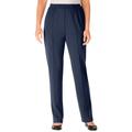 Plus Size Women's Elastic-Waist Soft Knit Pant by Woman Within in Navy (Size 44 WP)