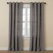 Wide Width Poly Cotton Canvas Grommet Panel by BrylaneHome in Charcoal (Size 48" W 84" L) Window Curtain Drape