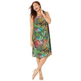 Plus Size Women's Promenade A-Line Dress by Catherines in Tropical Green (Size 2X)