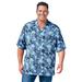 Men's Big & Tall KS Island Printed Rayon Short-Sleeve Shirt by KS Island in Fish (Size 7XL)