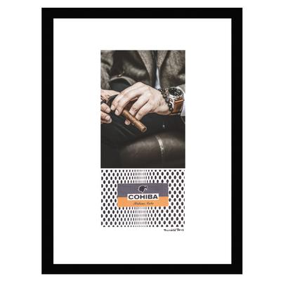 Cohiba Man With Watch - Brown / Black - 14x18 Framed Print by Venice Beach Collections Inc in Brown Black