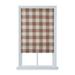 Wide Width Cordless Plaid Flat Roman Shade by Whole Space Industries in Willow (Size 31" W 64" L)