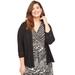 Plus Size Women's Embroidered Lace Cardigan by Catherines in Black (Size 5X)