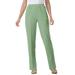 Plus Size Women's Elastic-Waist Soft Knit Pant by Woman Within in Sage (Size 40 WP)