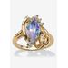 Women's Aurora Borealis Crystal Ring by Woman Within in Yellow Gold (Size 8)