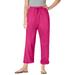 Plus Size Women's The Boardwalk Pant by Woman Within in Raspberry Sorbet (Size 16 T)