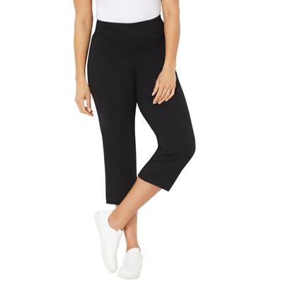 Plus Size Women's Yoga Capri by Catherines in Black (Size 0X)