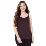 Plus Size Women's Suprema® Cami With Lace by Catherines in Victoria Purple (Size 2X)
