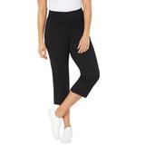 Plus Size Women's Yoga Capri by Catherines in Black (Size 0XWP)