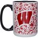 Wisconsin Badgers 15oz. Java Floral Mug