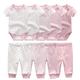 MAMIMAKA Baby Bodysuits Baby Pants Trousers Baby Clothes Short Sleeve Bodysuits Onesies for Baby Boys and Girls (Layette-4, 3-6 Months)