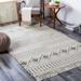 Blakeview 2'6" x 4' handmade Farmhouse Moroccan NZ Wool Black/Cream Area Rug - Hauteloom